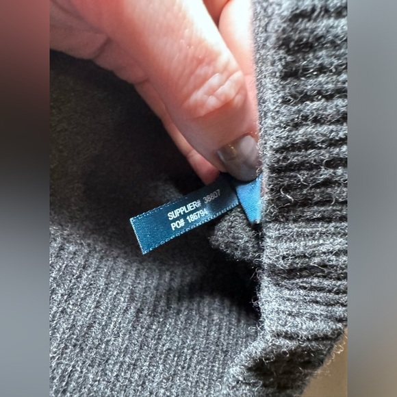Polo Ralph Lauren men’s size XXL sweater 100% lambswool gray logo pullover Vneck - Picture 5 of 9